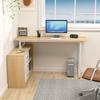 L Shaped Writing Desk Home Office Desk with File Drawer Power Outlet Corner Gaming Computer Desk with Storage Shelf Home Office