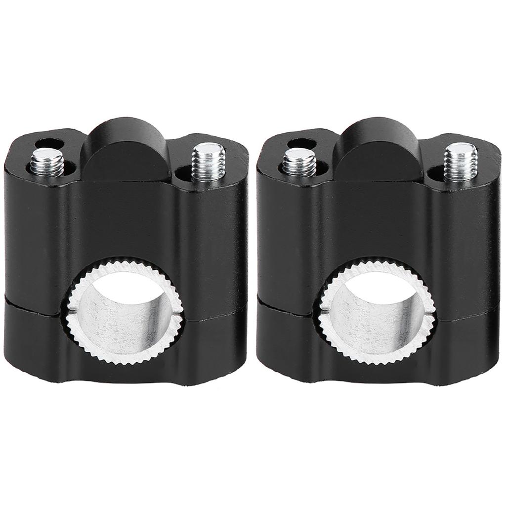 2pcs Aluminum Alloy 28mm Motorcycle Handlebar Handle Bar Mounting Clamps Riser Black