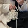 Мини-сумка с жемчугом, винтажная модная сумка через плечо с бисером для банкета, вечеринки, женская свадебная сумка, роскошный женский кошелек для монет, маленькие сумки-тоут