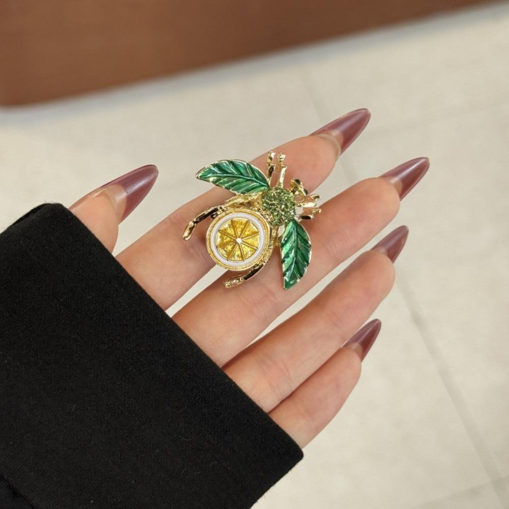 Geometric Insect Drip Oil Ring Korean Style Chunky Enamel Ring Personality Enamel Fruit Ring  Gift