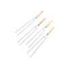 Handle Grill Double Prong Stainless Steel Forks BBQ Stick BBQ Skewer Cooking Tool Barbecue Skewer