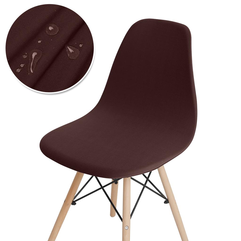 Водонепроницаемый чехол на стул, эластичный чехол на стул с короткой спинкой, эластичный однотонный чехол на сиденье для отеля, дома, гостиной, 1 шт.