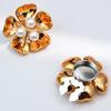 Cufflink Rhinestones Imitation Pearls Pistil Flower Shape Button Covers Clip-On Installation Sparkling Decorative