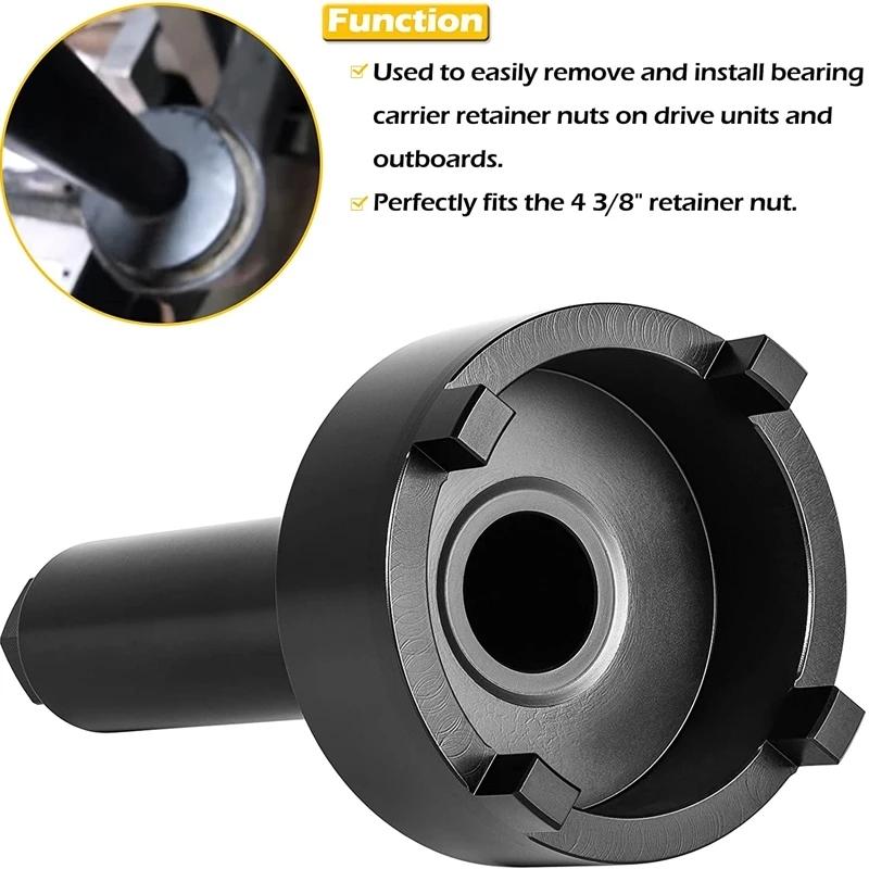 MX Bearing Carrier Retainer Wrench Tool for Mercruiser Alpha One Generation II Bravo One Replaces # 91-61069, 91-61069T, 18-9858
