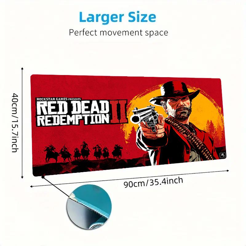 RDR2 Game Color Mouse Pad Large Gaming Table Cushion Non-slip Laptop Tablet Big Mousepad XXL Mat Mini PC Playmat With Lock edge
