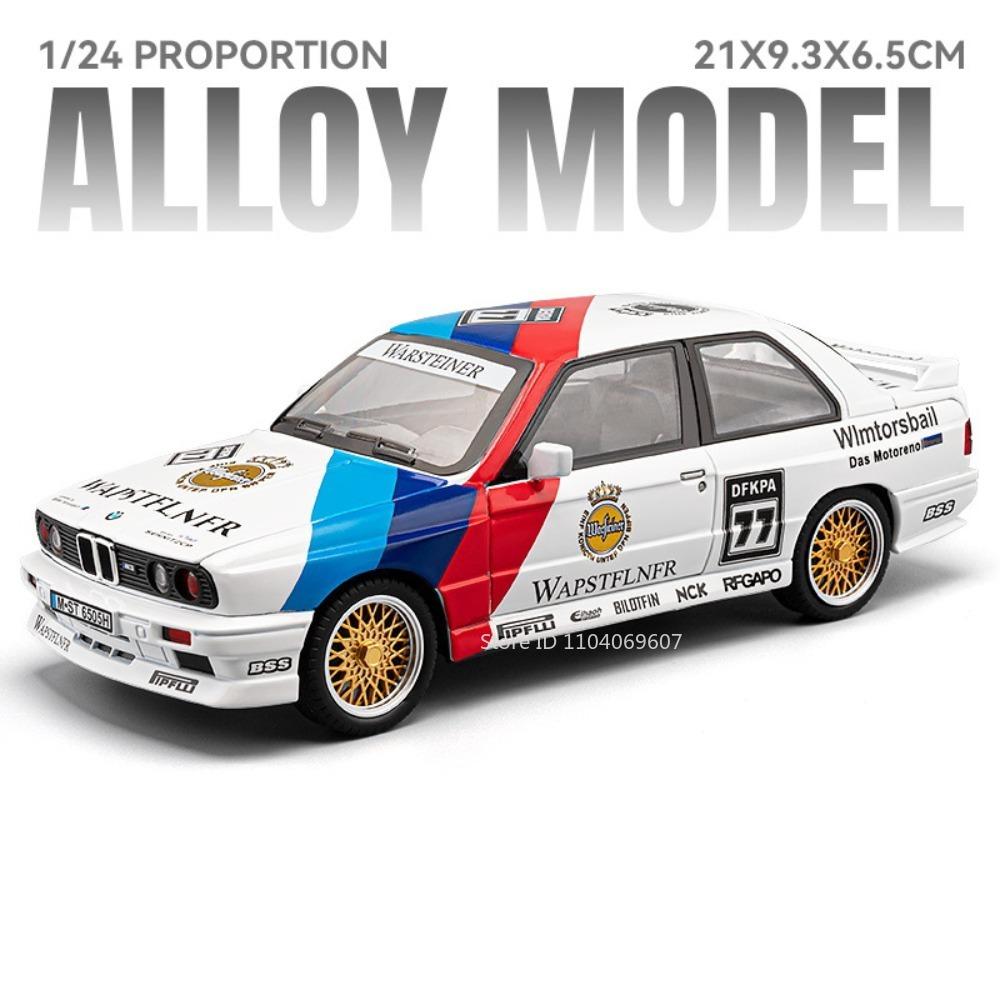 1:24 M3 GTR E46 Модель Гоночный Автомобиль Игрушки Сплав Литье под Давлением Звук Свет Двери Открываются Амортизация Оттянуть Назад Симуляция Суперкары