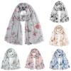2021 Long Scarf Women's Cotton Shawl Ink Pastoral Printed Long Wide Scarf Muslim Hijab