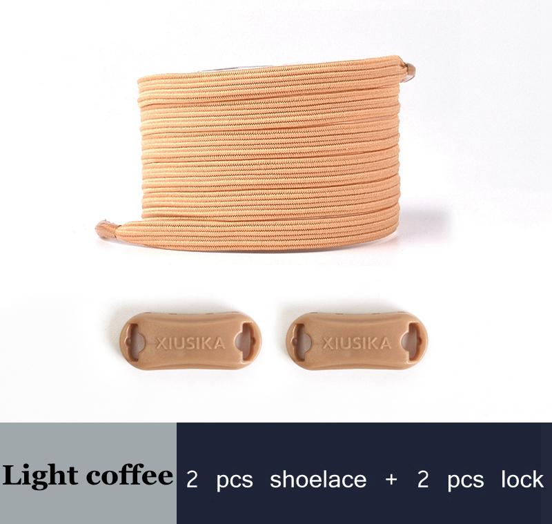 NO.8 2022 New No Tie Shoe Laces Elastic Laces Sneakers Flat Shoelaces Without Ties Kids Adult Quick Shoe Lace Rubber Bands for Shoes