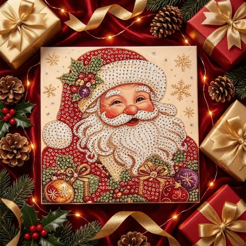 Santa Claus Christmas Painting Art Kit Handmade Home Christmas Wall Decor Party Gift