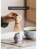 Handmade Japanese Cherry Blossom Matcha Bowl with Whisking Tool, Imitation Song Dynasty Tea Stirrer, and Hyakuhon-date Chasen Stand