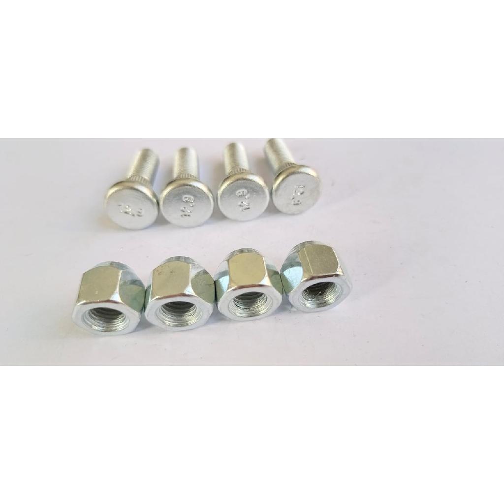 85-1024 Wheel Hub Bolt Studs # 90114-10013 & Lug Nuts Replacement for 2004-2013 Yamaha Rhino 450 700 UTVs Rear
