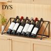 Decorative Wine Display for Restaurant Liquor Bottle Shelf, Tilted Iron Art Rack, Modern Rack Countertop Style Holder, Home Bar Kitchen And