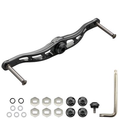 Ручка катушки HEIGHTEN 70 из авиационного алюминия, совместимая с Shimano Daiwa Abu или Lucia, катушка для приманки 88/90/105/115/120/130 мм (Нет ручки) (Темно-серый, 120 мм)