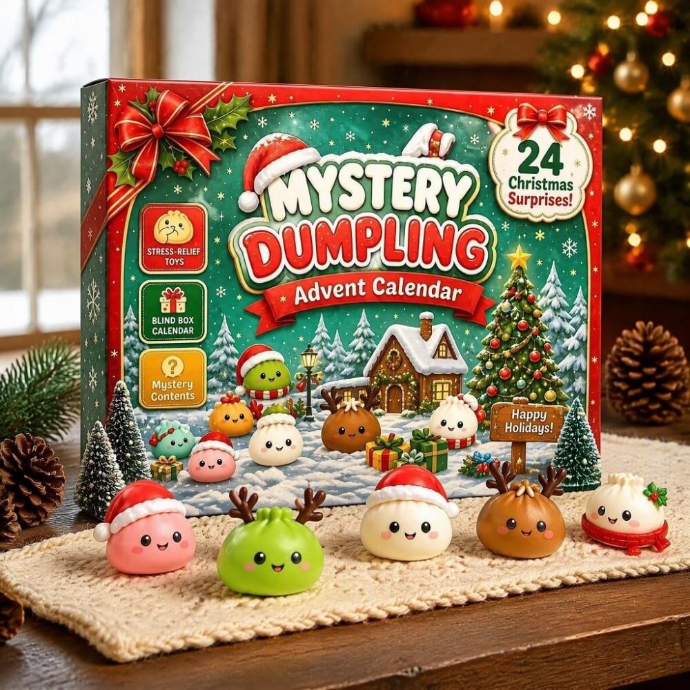 24Pcs Countdown Calendar Squishy Pinch Toy Kit Christmas Toy Slow Rising Squeeze Toy Christmas Gift