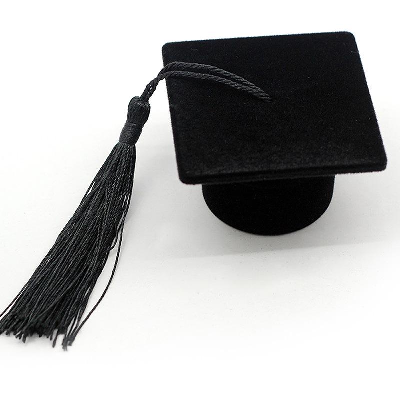 1 шт. Поздравления Хранение Выпускной Шляпа Кольцо Помолвочное Кольцо Коробка Ювелирные Изделия Серьги Коробки Подарочные