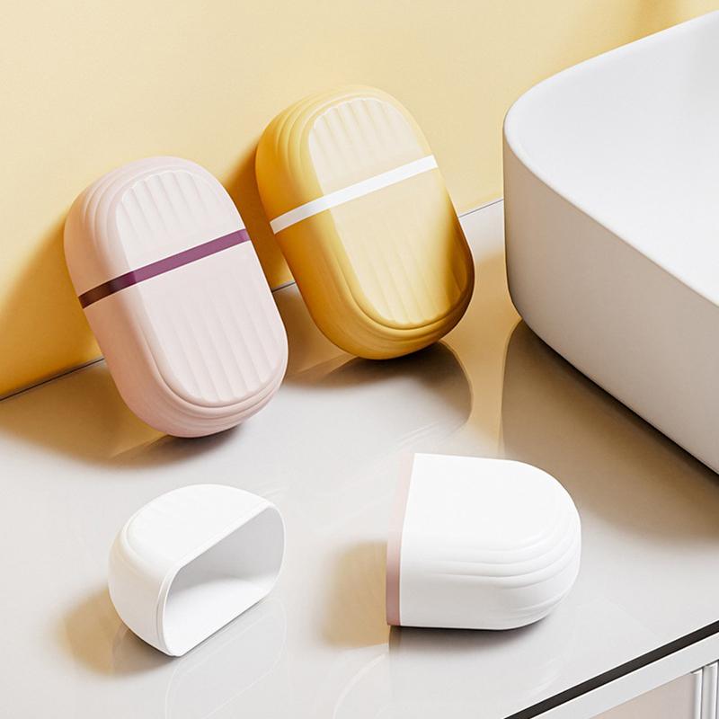 Портативная герметичная мыльница с крышкой, овальная пластиковая мыльница, водонепроницаемый органайзер для посуды