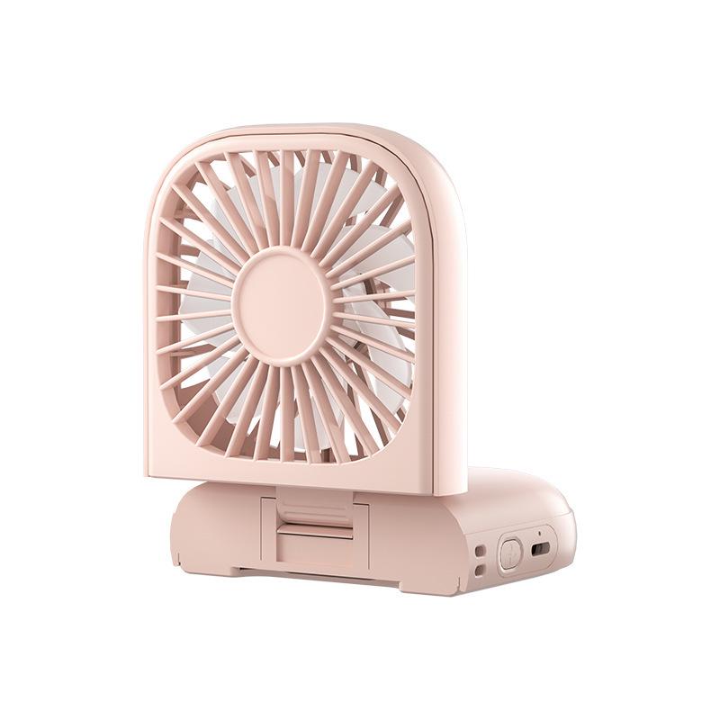 Rechargeable Handheld USB Fan - Portable Folding Mini Fan with Long Battery Life for Outdoor, Dorm, Office, or Neck Hanging Use.