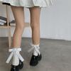 Harajuku сладкий бантик кавайные носки женские весенне-летние Y2k JK Lolita милые однотонные носки в японском стиле для женщин и девочек средние носки в консервативном стиле