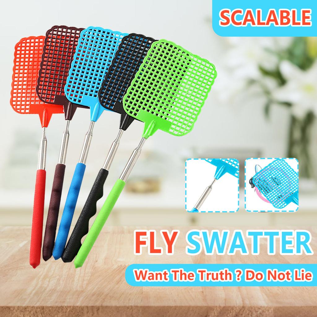 Mini Retractable Stainless Steel Fly Swatter Durable Retractable Fly Swatter