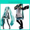 Изысканный костюм для косплея Hatsune Miku Vocaloid, парик, топы, платье, галстук, полный наряд