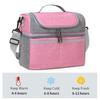 Insulated Lunch Bag Double Deck Lunch Tote Large Leakproof Expandable Lunch Box Reusable Tote Cooler Bag with Pocket for Work Picnic Outdoor