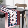 4th of July Table Runner USA Stars Stripes Pattern Table Runner Independence