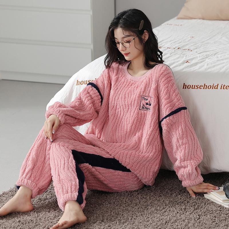 Зимняя толстая фланелевая пижама для женщин с милым рисунком медведя, женская пижама для девочек, кимоно в стиле бархатного кардигана, пижама