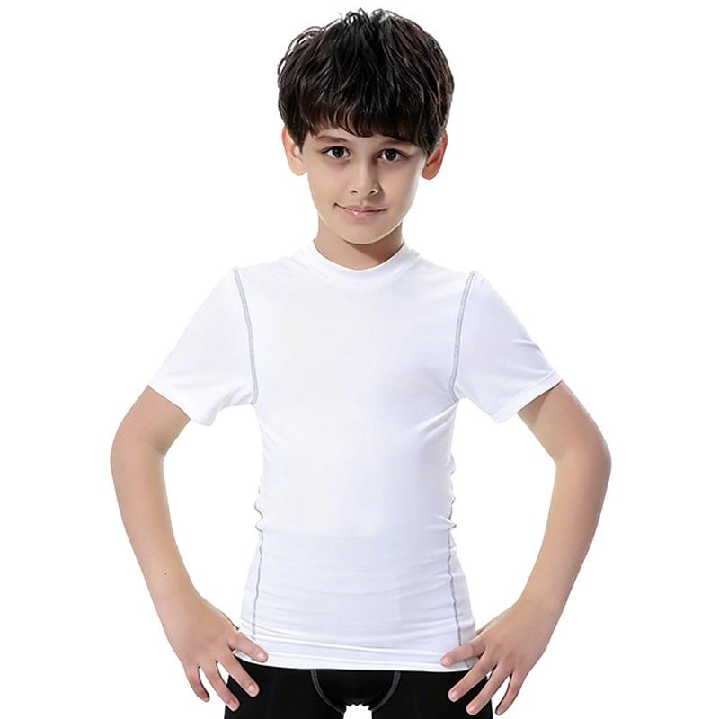 Kids' PRO Sports Fitness Gear: Boys' & Girls' Quick-Dry Running Sets with Long/Short Sleeve Shirts, Elastic Shorts, and Long Pants.