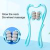 6-колесный вращающийся на 360 градусов массажер для стимуляции меридианов шеи и разминания, ручной массажер для глубоких тканей шейного отдела позвоночника
