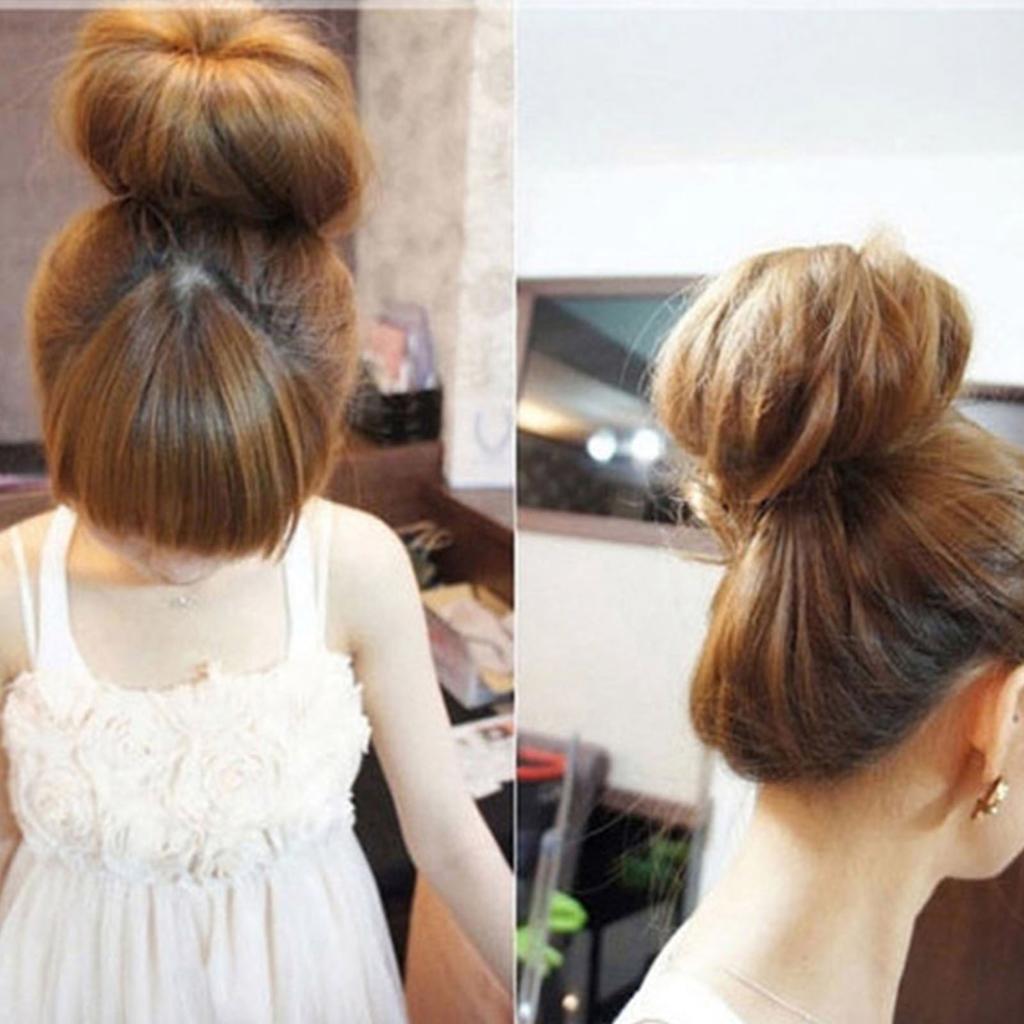 Hair Donut Bun Maker Set 7 Pieces Hair Bun Donut 10 Pieces Hair Pins and 5 Pieces Elastic Bands Hair Bun Shaper Set