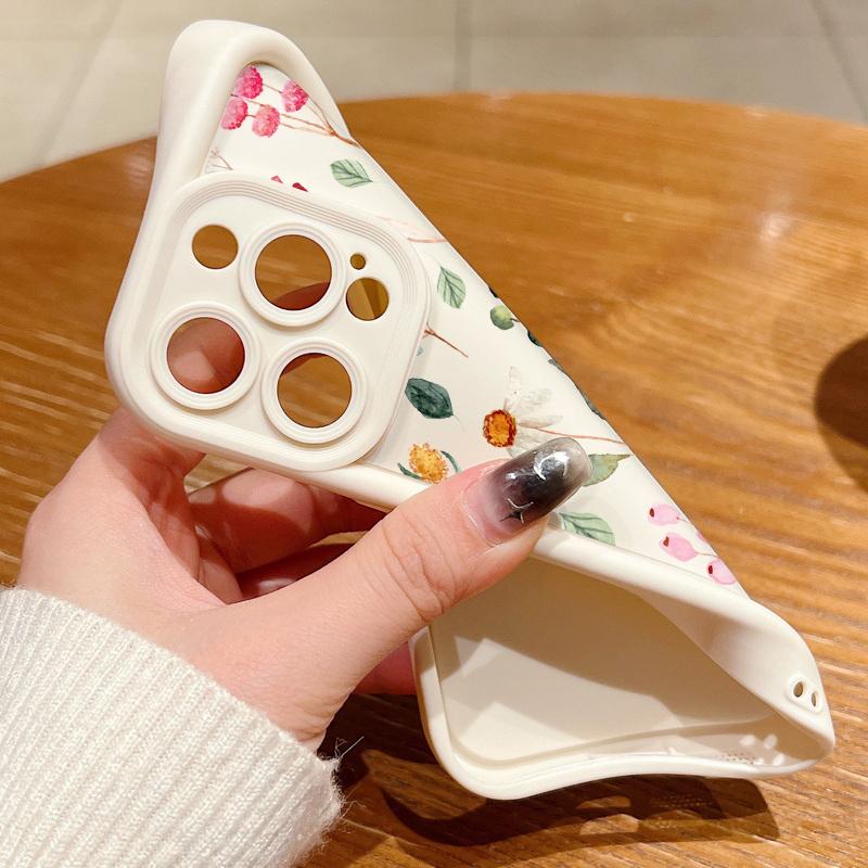 Цветные Растения Мягкий ТПУ Чехол для iPhone 16e 15 16 Pro Max 14 Plus 13 12 11 Pro Max XR X XS 7 8 Ударопрочный Силиконовый Чехол для Телефона