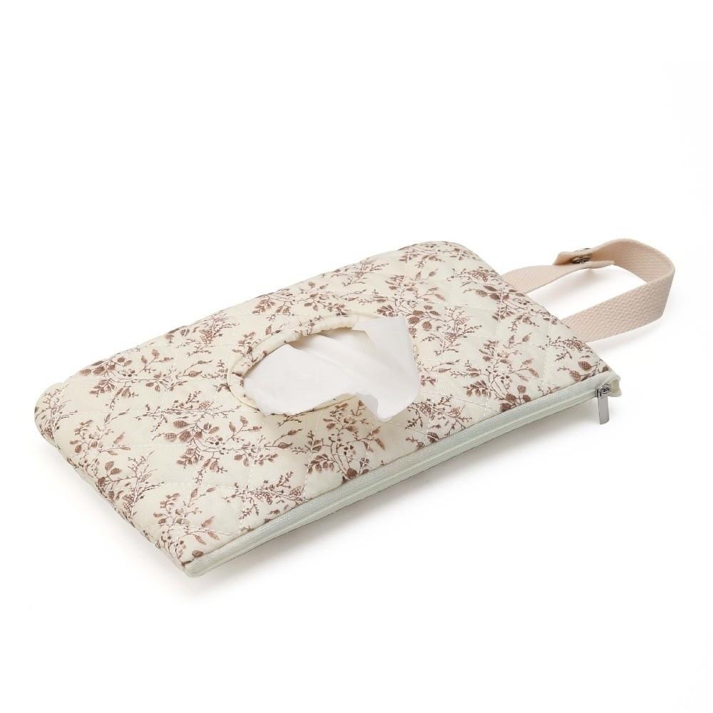Floral Design Baby Wipes Dispenser Portable Hanging Napkin Case Car Tissue Dispenser Daily Use
