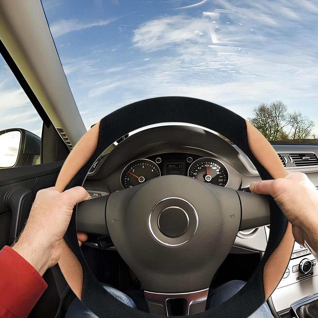 Steering Wheel Cover Soft Anti-Slip Thermal Winter Car Steering Wheel Protector For Protection Maintenance Care Driving Comfort