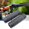 1 Pair Bike Handlebar Sleeves Shock Absorption Anti-slip One-sided Locking Rubber Dustproof Bicycle Cycling Handle Bar Grips Replacement Parts