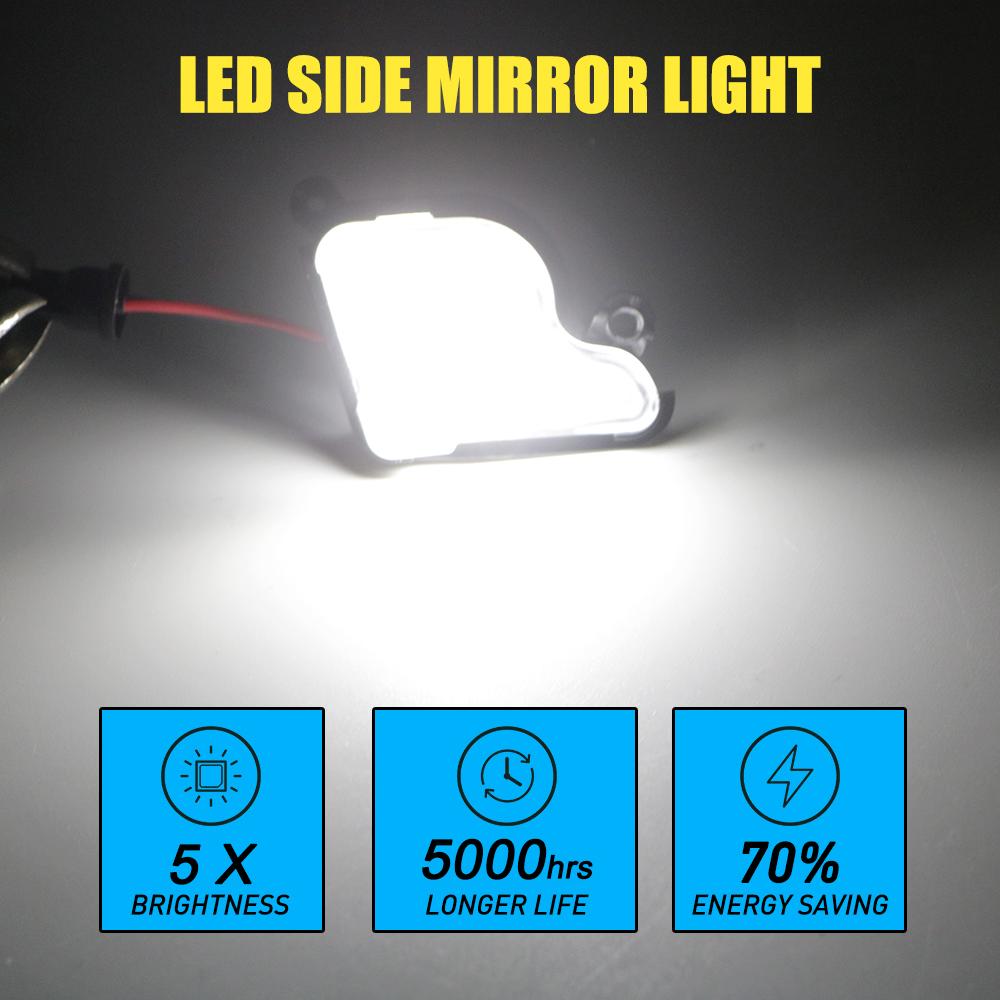 For Skoda Superb 2 Puddle Lamps 1 Pair LED Under Side Mirror Light No Error White Car Light