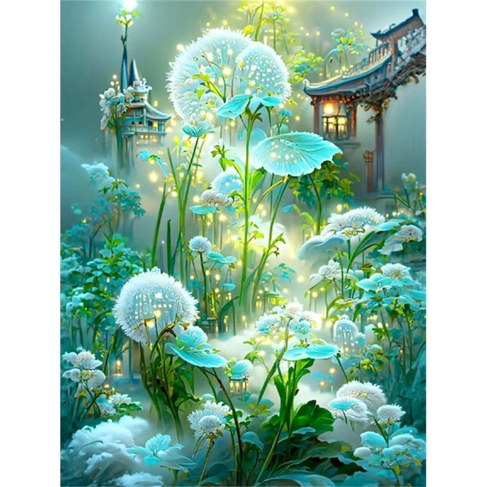 DIY Алмазная картина Экзотический цветок Набор для вышивки крестом Мозаичное искусство Алмазная картина Полный круг Алмазное украшение для дома