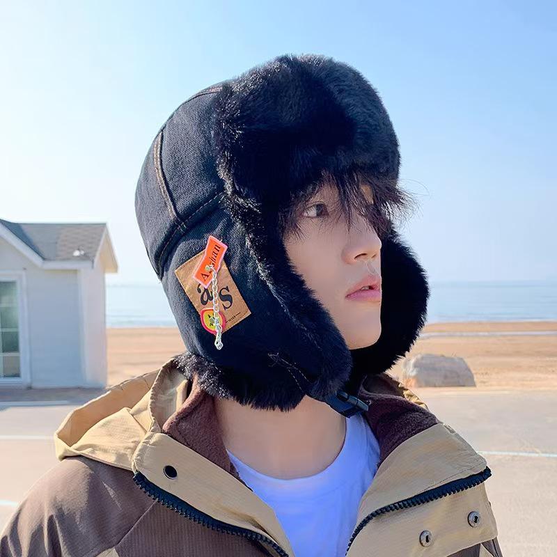 Унисекс Зимняя Утепленная Ветрозащитная Шапка-Ушанка с Плюшем