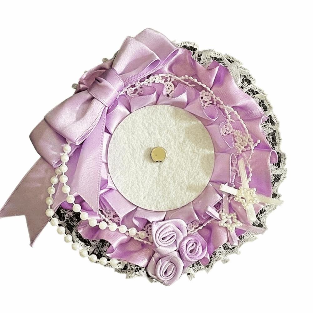 Ribbon Lace Lolita Badges Holder Pins Display Badge Rosette Base Tray Teen Girls