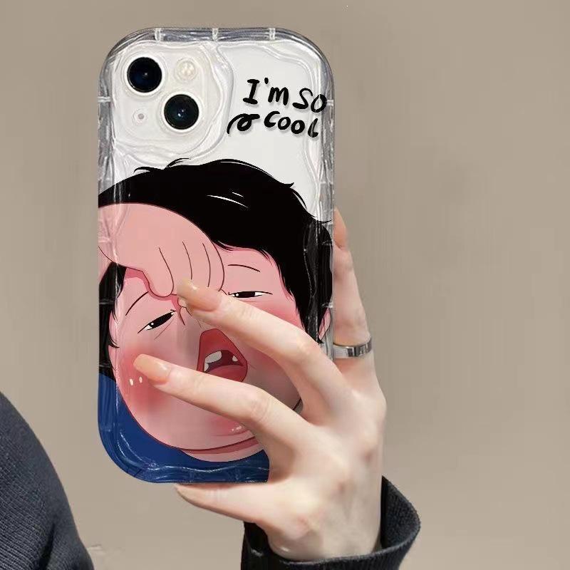 Модный Прозрачный Забавный Чехол для Телефона для Пары для iPhone 15, 14/13 Pro, 11, 8 Plus/7/6