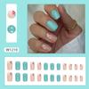 Длинные квадратные накладные ногти Nials White Lips Starbursts Press on Nails New False Nails Women Girls