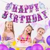 Purple Shiny Pink Butterfly Birthday Banner Princess Girl Butterfly Theme Birthday Party Decoration Butterfly Birthday Garlands