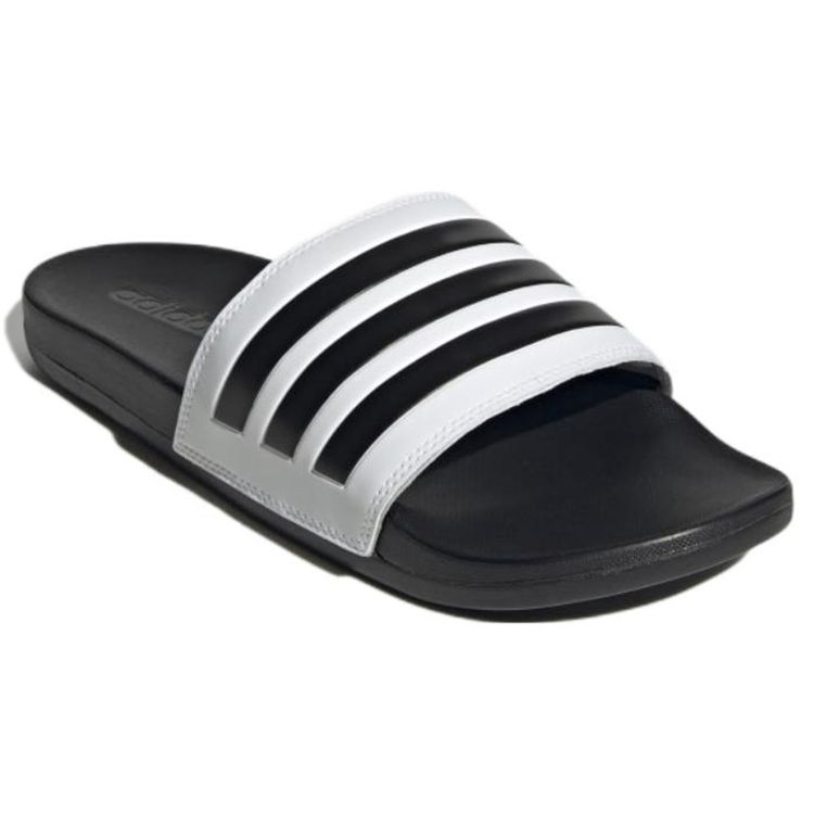 Adidas Кроссовки унисекс Adilette Comfort Slide White Black Cloud-White Core-Black GZ5893