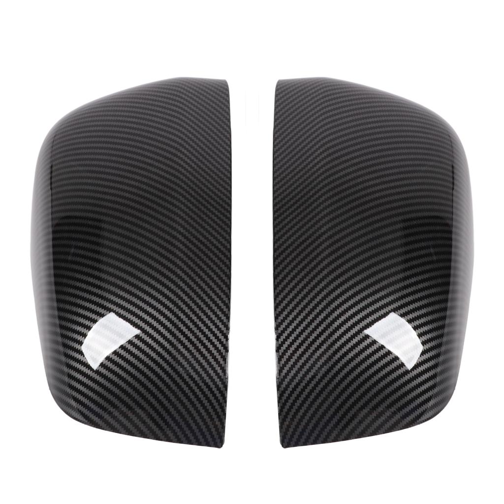2PCS Rearview Mirror Cover 5G0857537 ABS Plastic Replacement for Jeep Grand Cherokee 2011‑2019Carbon Fiber Style