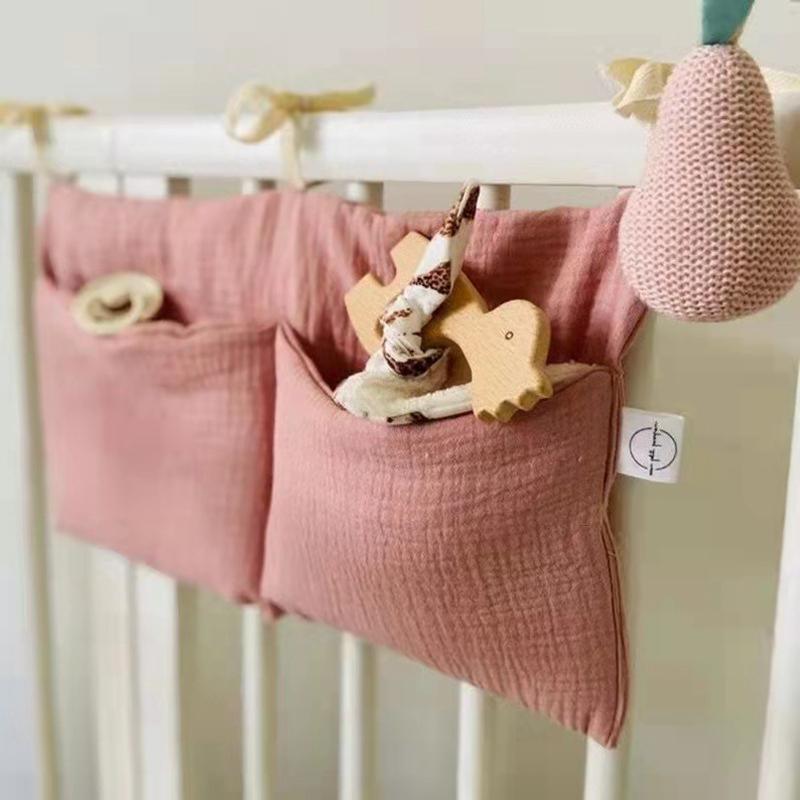 1PC Baby Crib Storage Bag Multifunctional Newborn Bedside Organizer Kids Baby Stroller Bag