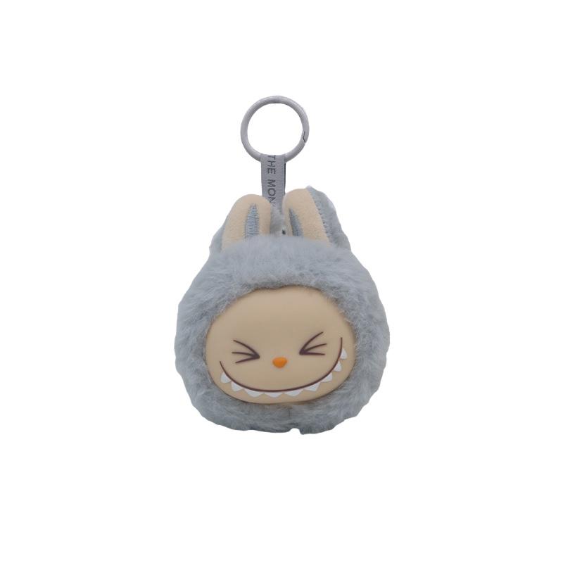 Милая плюшевая кукла с головой Лабубу из винила, сумка-брелок, кулон, рюкзак для пары, подвесные украшения, украшения для дома, детские игрушки, подарки на день рождения