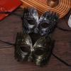 1Pc Carnival-Masquerade Mask Vintage Mask Gold Silver Half Face Mask Plastic Halloween Costume Party Mask Women Men