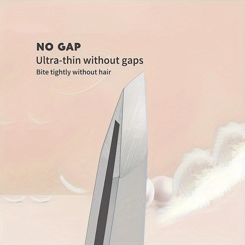 Пинцет из нержавеющей стали для точного удаления волос - Инструмент для стрижки бороды и усов без запаха с нулевым зазором и углом 110°