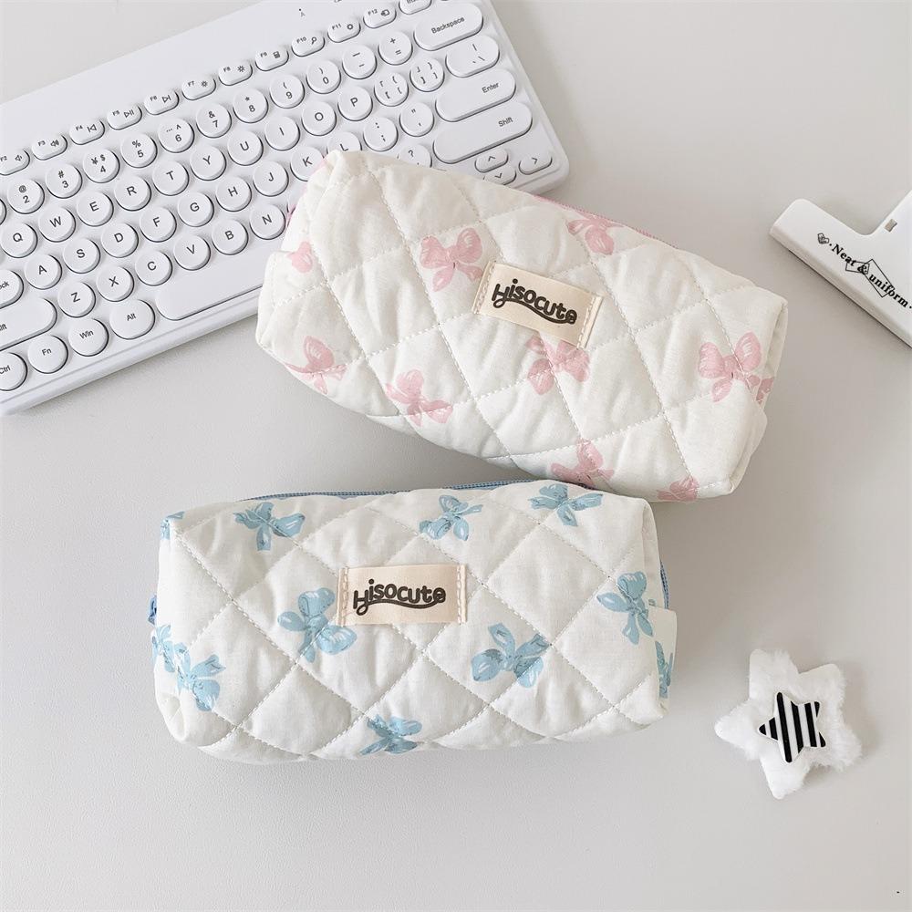 Multi-function Pen Bag Bowknot Stationery Organizer Portable Pen Box Gift