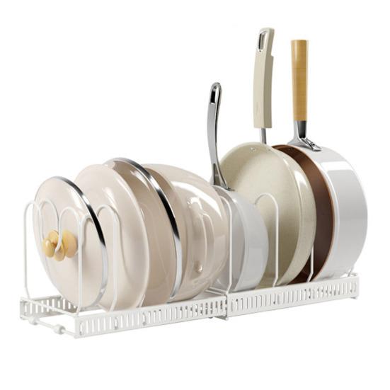 Кухонная полка для хранения, выдвижная противоскользящая пластина из нержавеющей стали, крышка кастрюли, миска для посуды, держатель для сушки, разделочная доска, дренажная подставка