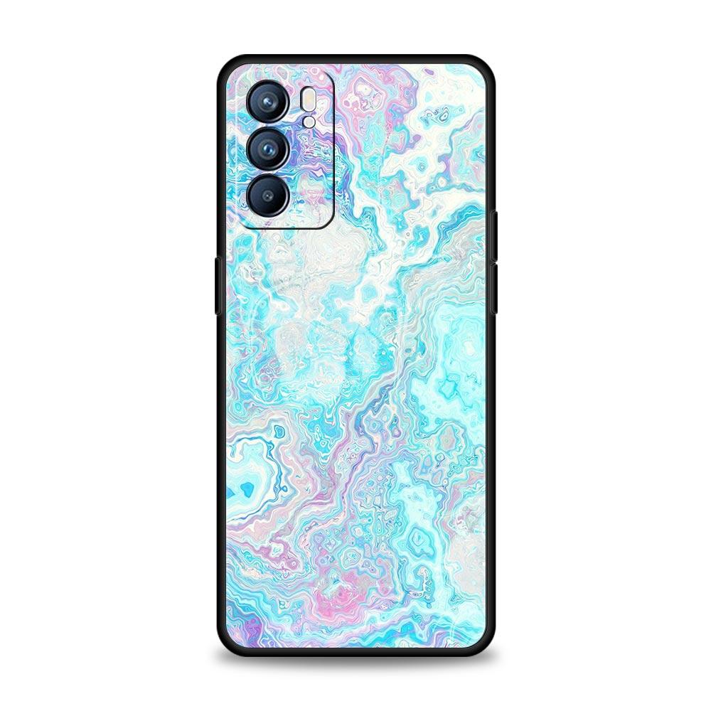 Мягкий чехол для телефона с рисунком из мрамора для Oppo Find X5 A54 A53 A52 A9 2020 A15 A95 A16 A76 A74 A12 Reno7 SE Reno6 Pro 5G TPU Cover